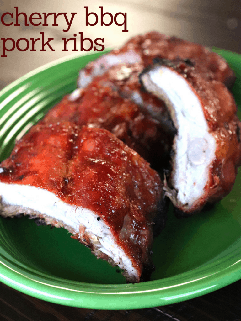 Cherry BBQ Pork Ribs - Homemade and Happy